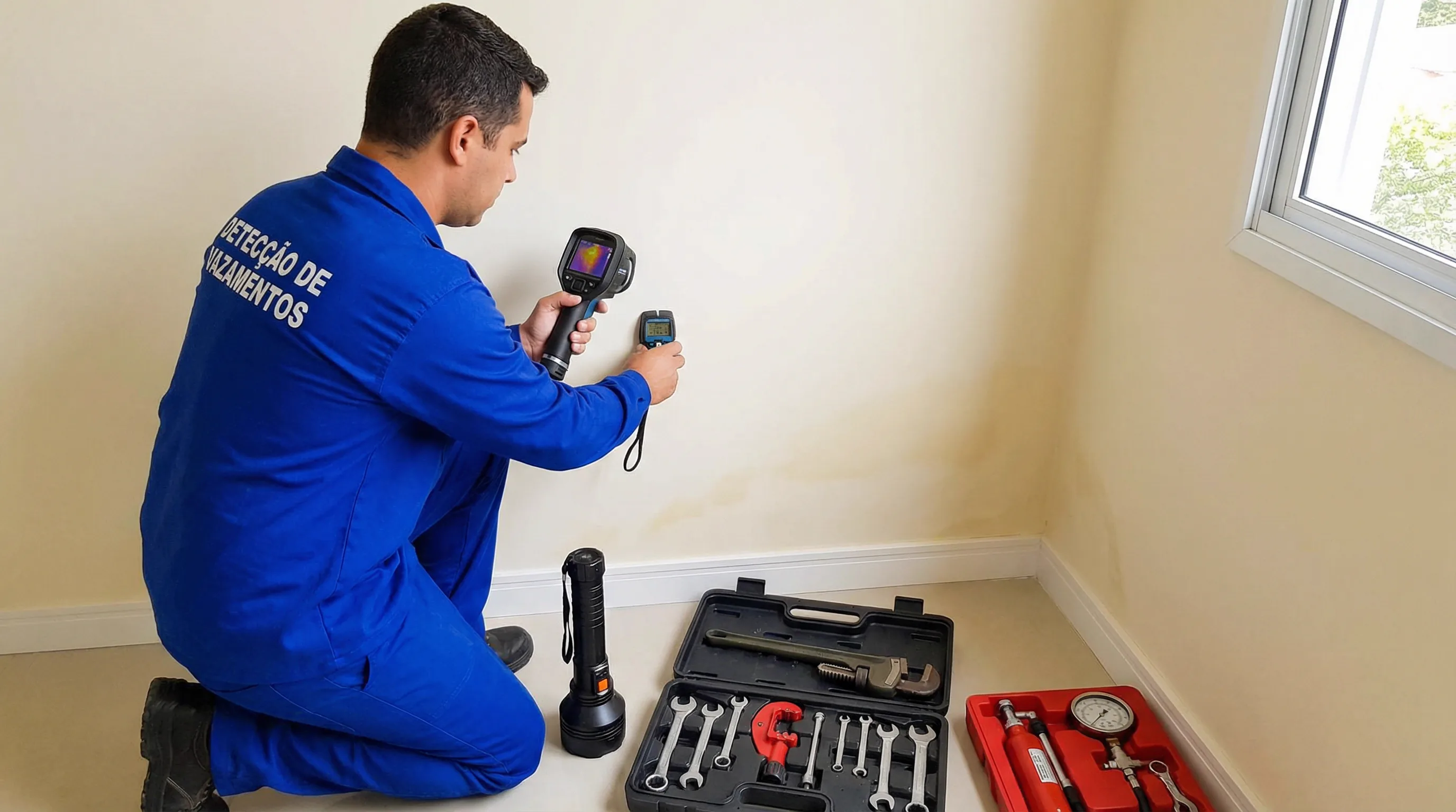 Caça infiltração em parede e laje em Brasília-DF